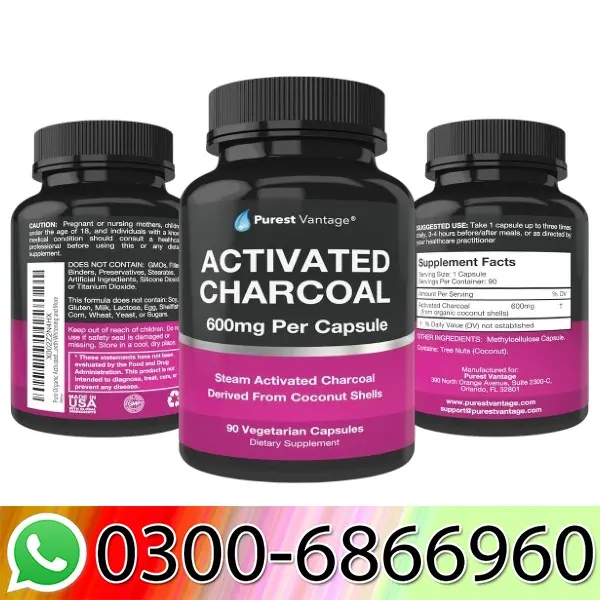 Purest Vintage Activated Charcoal Capsules In Pakistan