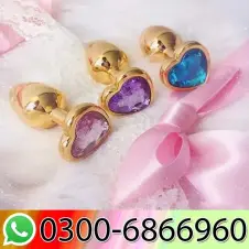 Gold Heart Shaped Butt Plug Anal Sex Toys Precious Metals In Pakistan